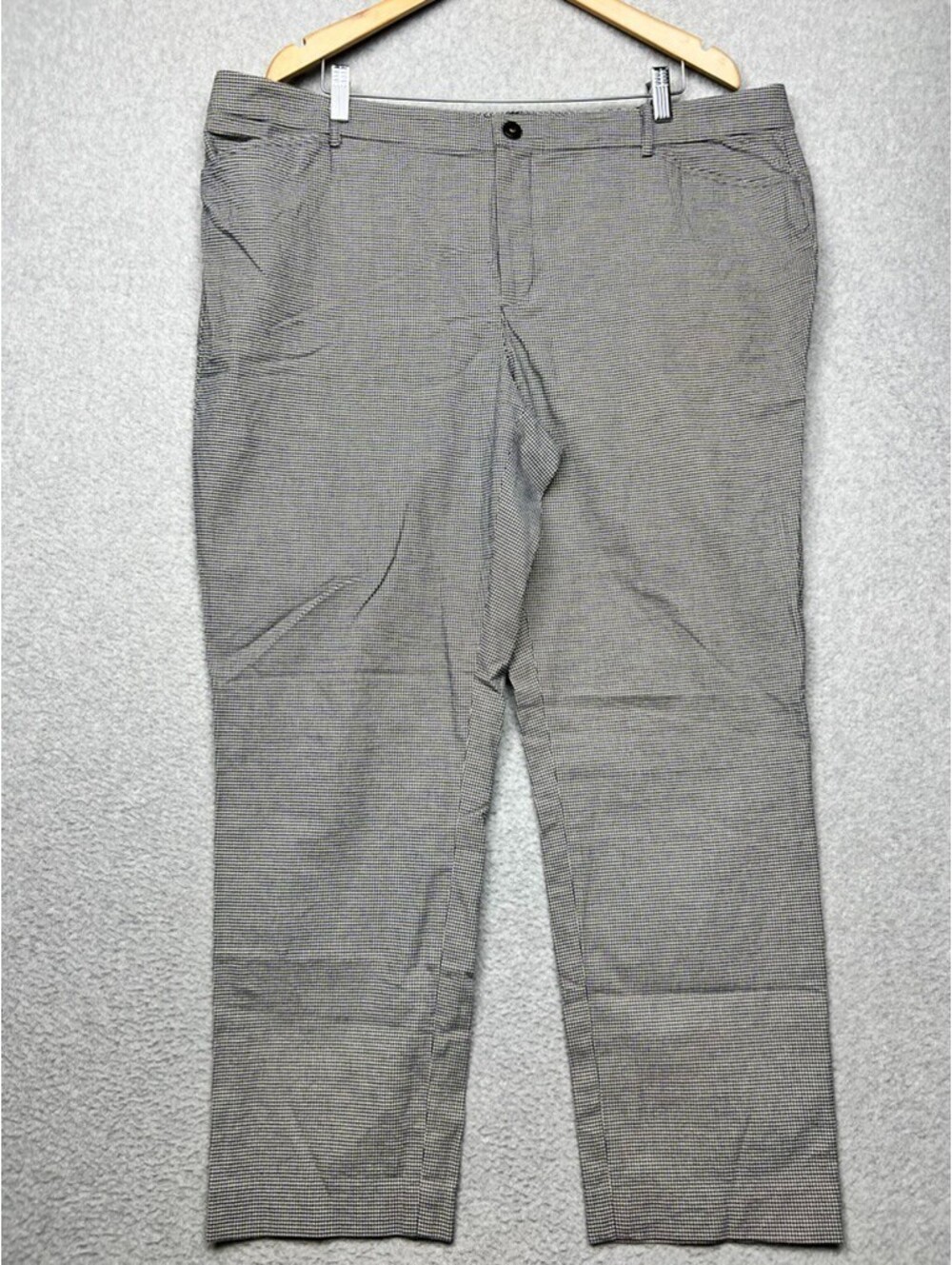 Lauren Ralph Lauren Women's 16W Navy Houndstooth Slim Ankle Pants Preppy Classic